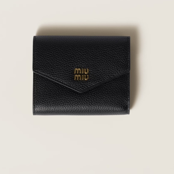 Miu Miu Black Leather Card Holder - Picture 1 of 9
